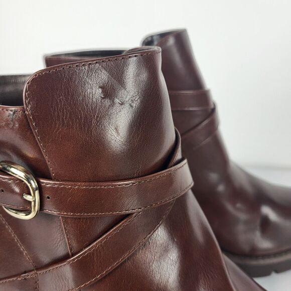 Naturalizer Madalynn Buckle Ankle Boots water Repellent 10W - Picture 11 of 16